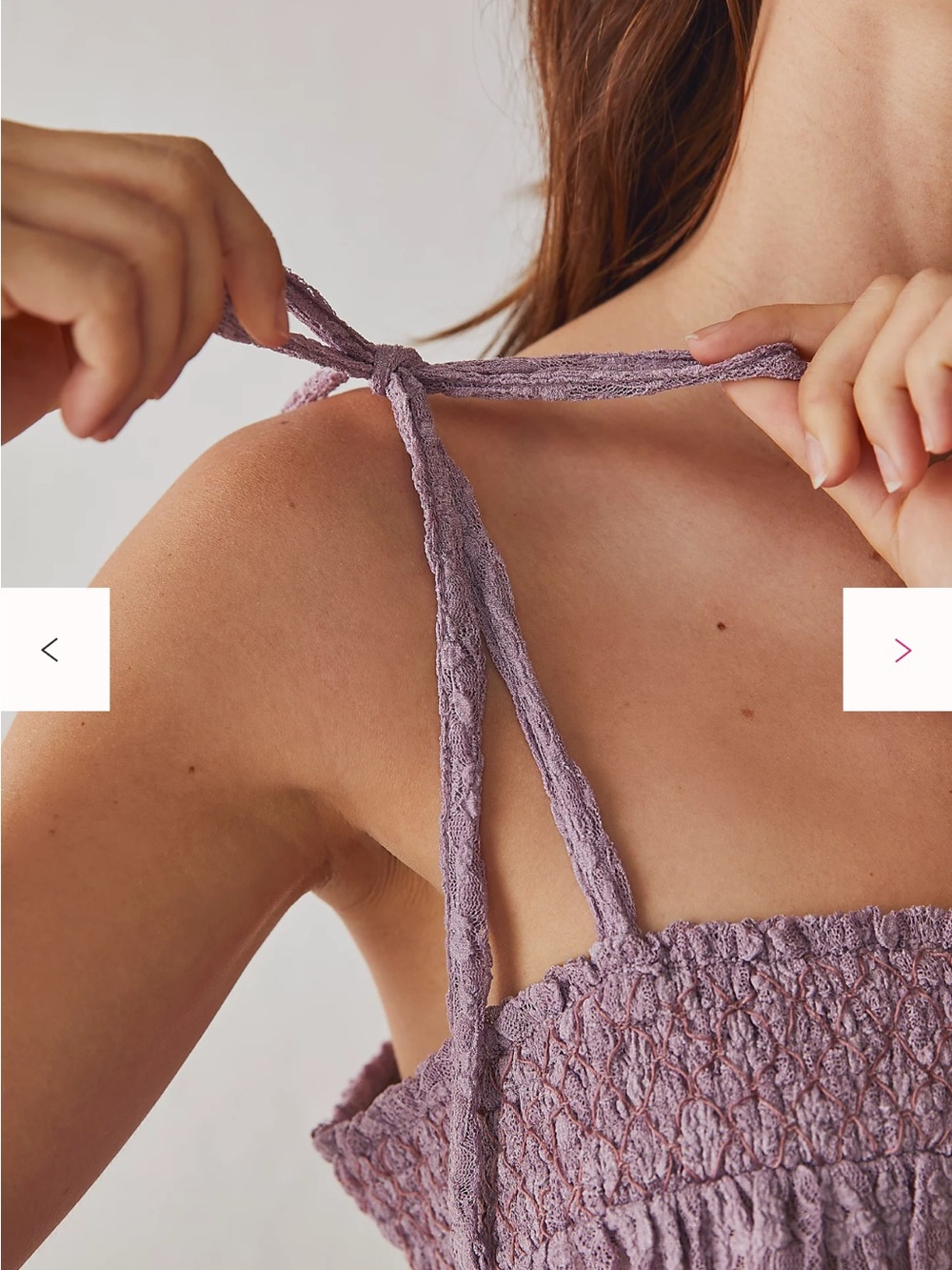 Free People Lace Romper Dusty Lavender - Picture 7 of 9